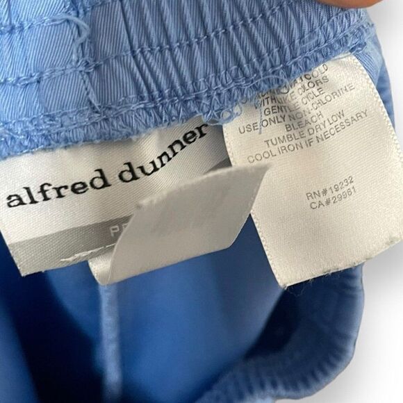 Alfred Dunner Pull On Pants Women's 10 Petite Light Blue Pockets Retro Business - Picture 11 of 13